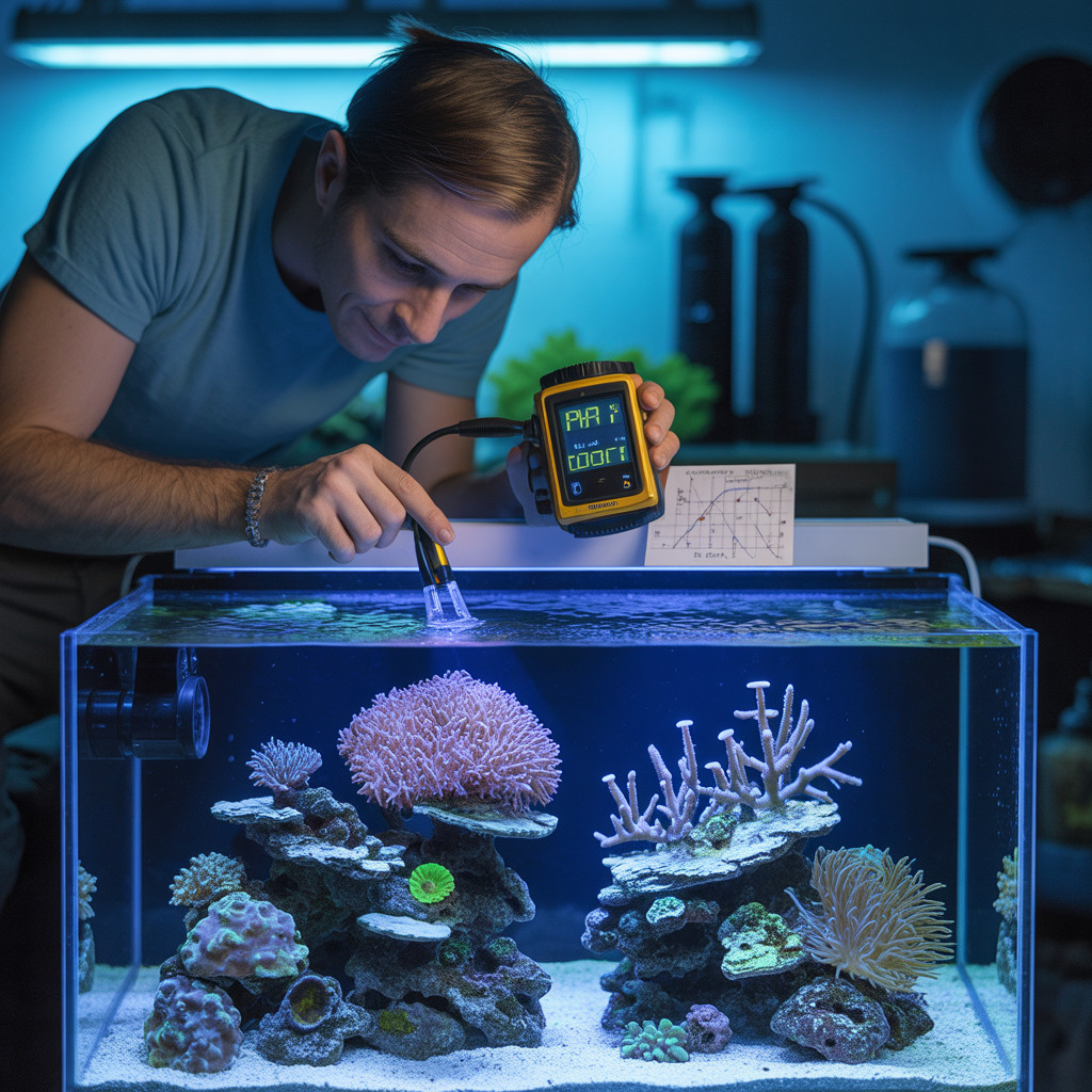 Ideogram V3 0 Photorealistic Dslr Photograph Of An Experienced Marine Reef Hobbyist Leaning Ov 0