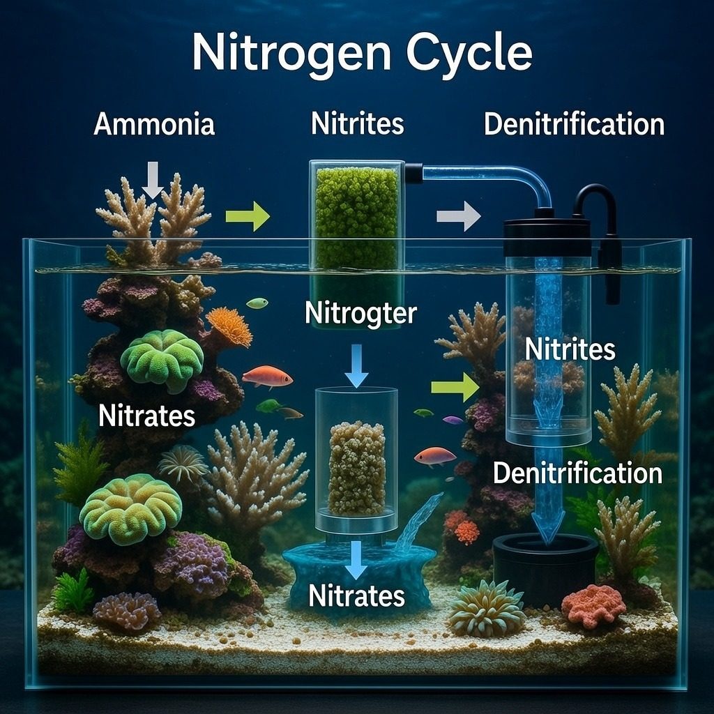 The Nitrogen Cycle In A Vibrant Marine Aquarium